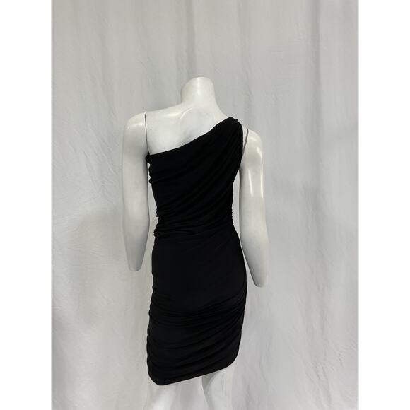 Norma Kamali 'Diana' Black Polyester Mini Dress Size XS - Picture 3 of 5